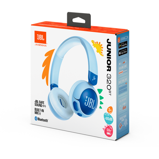 JBL Junior 320BT - Blue - Wireless on-ear kids headphones - Detailshot 15 image number null